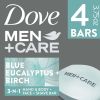 Dove Men+Care 3-in-1 Hand & Body + Face + Shave Bar Relaxing, Blue Eucalyptus, 3.75 oz (8 Bars)