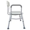 Medical Bathroom Safety Shower Tub Aluminium Alloy Bath Chair Transfer Bench with Wide Seat & Padded Handle White