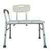 Medical Bathroom Safety Shower Tub Aluminium Alloy Bath Chair Transfer Bench with Wide Seat & Padded Handle White